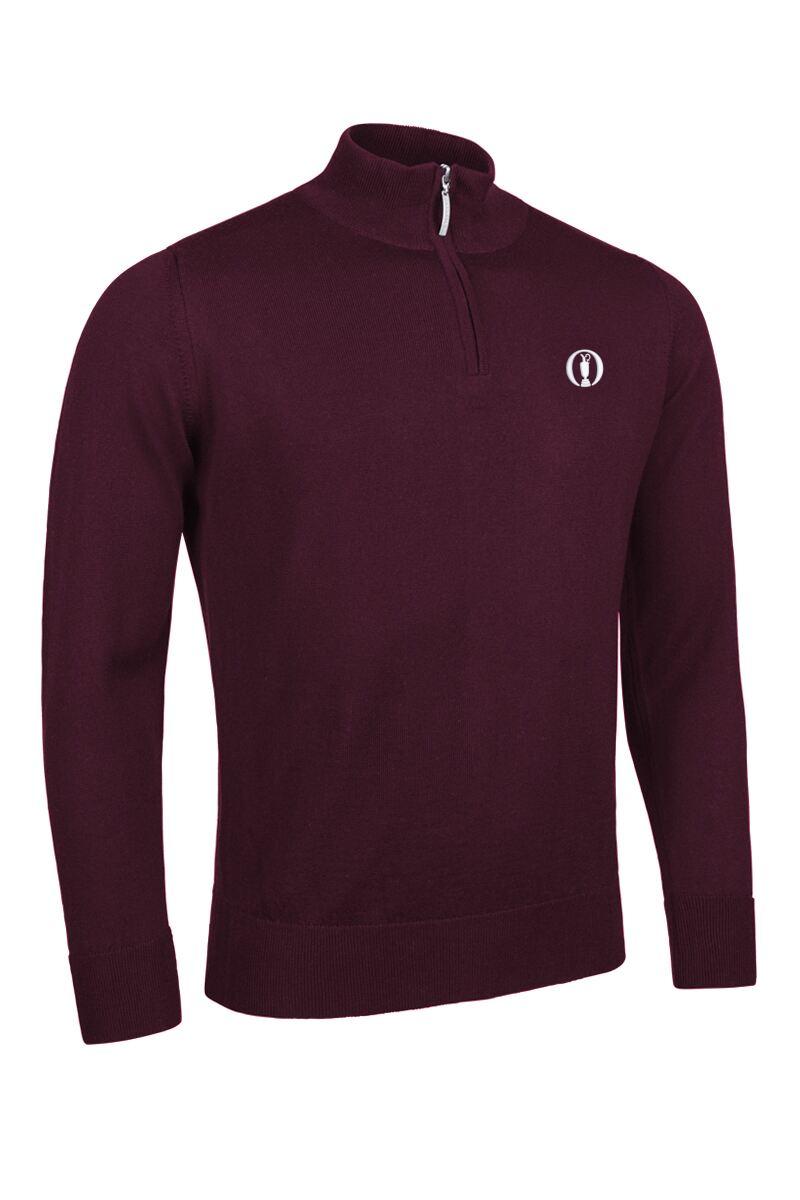 The Open Mens Quarter Zip Lightweight Merino Wool Sweater