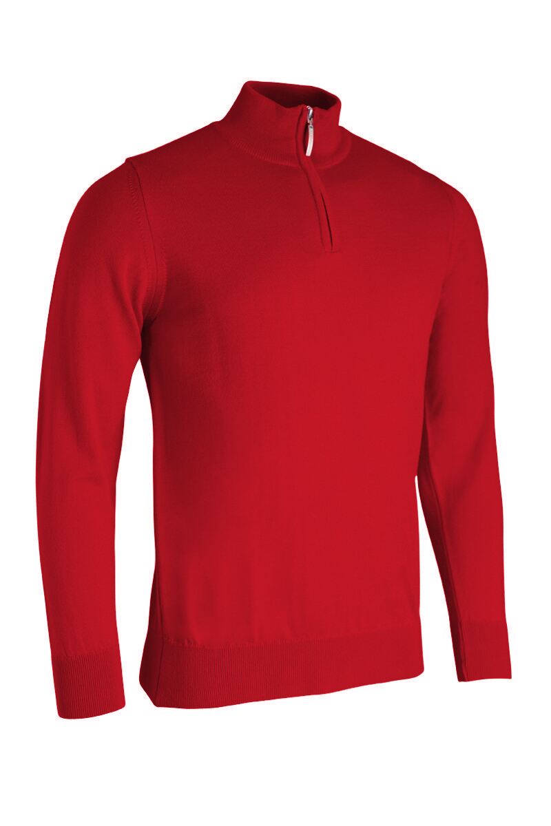 Mens Quarter Zip Lightweight Merino Wool Golf Sweater