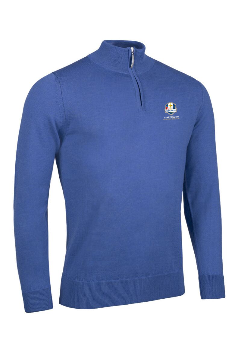Official Ryder Cup 2027 Mens Quarter Zip Lightweight Merino Wool Sweater Official Ryder Cup 2027 Mens Quarter Zip Lightweight Merino Wool Sweater
