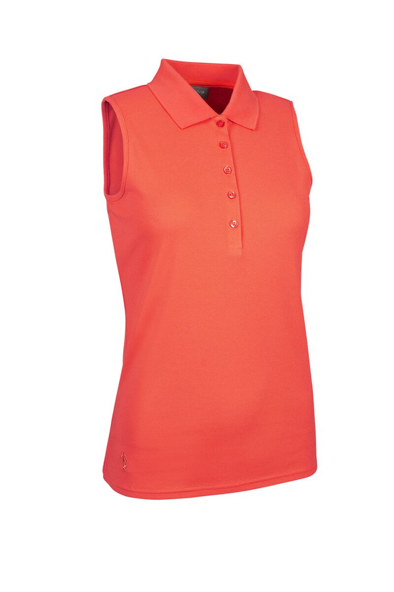 Ladies Sleeveless Performance Pique Golf Polo Shirt Apricot L
