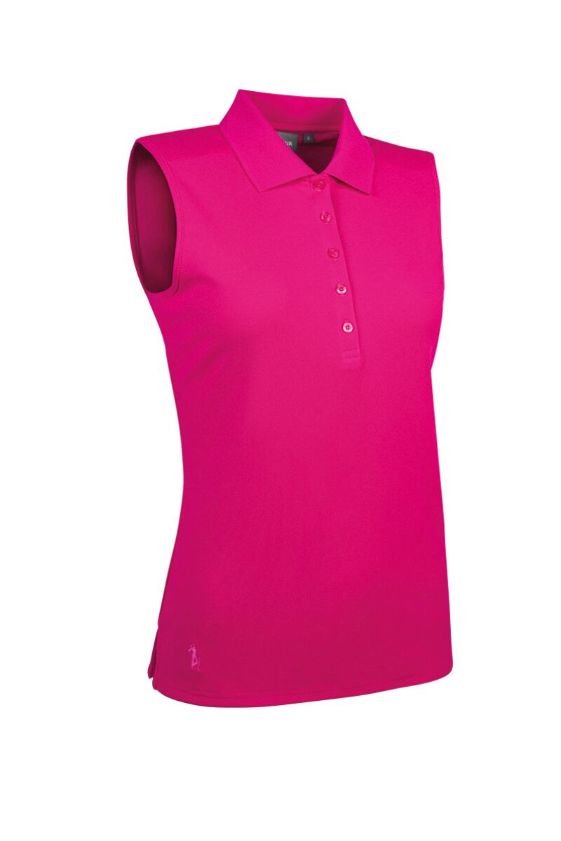 ladies pink sleeveless golf shirts