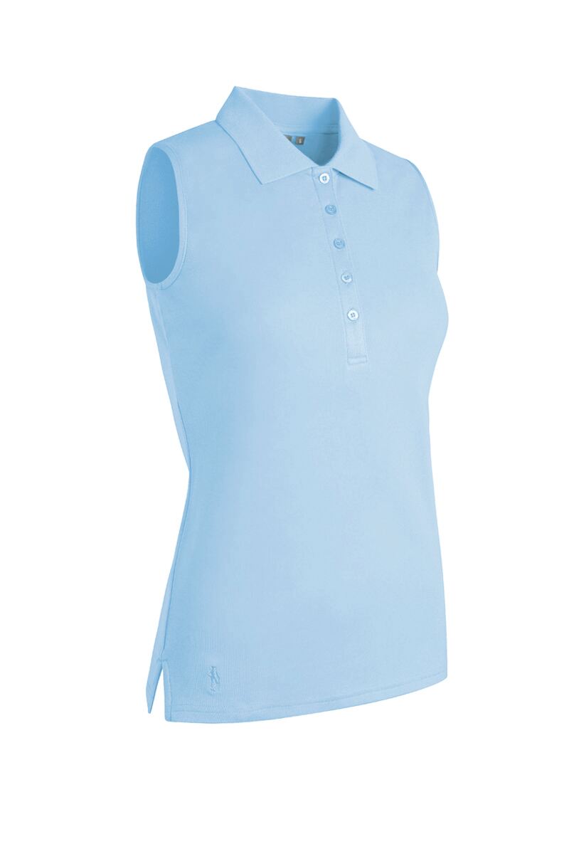 Ladies Sleeveless Performance Pique Golf Polo Shirt Paradise S