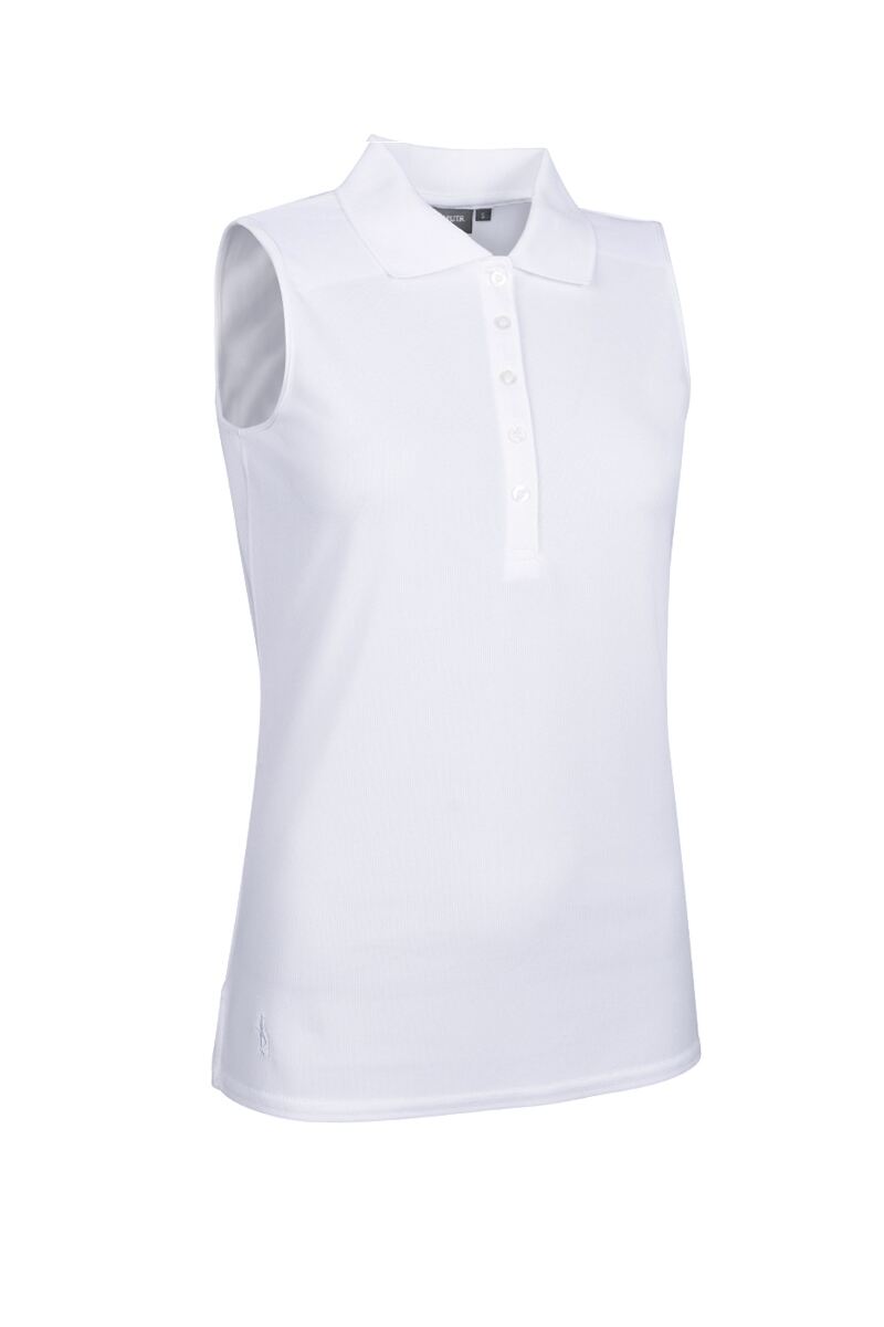 Ladies Sleeveless Performance Pique Golf Polo Shirt