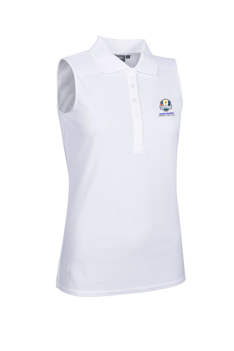 Official Ryder Cup 2027 Ladies Sleeveless Performance Pique Golf Polo Shirt