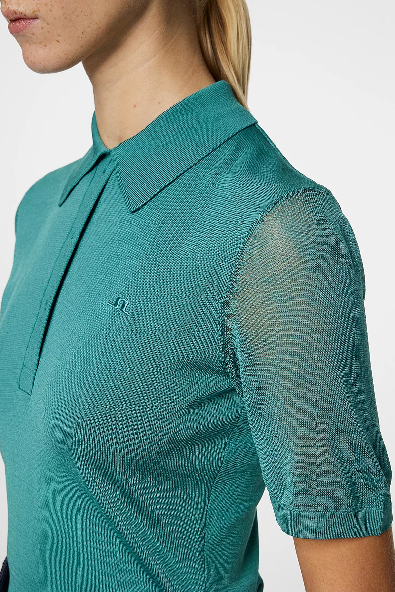 Ladies J Lindeberg x Glenmuir Sheer Sleeves Polo Shirt Sale Ladies J Lindeberg x Glenmuir Sheer Sleeves Polo Shirt Sale