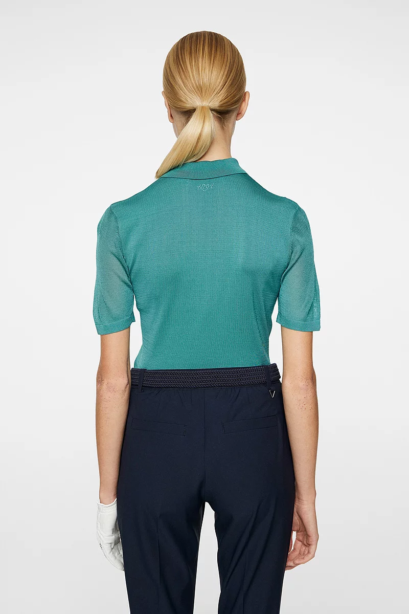 Ladies J Lindeberg x Glenmuir Sheer Sleeves Polo Shirt Sale Ladies J Lindeberg x Glenmuir Sheer Sleeves Polo Shirt Sale