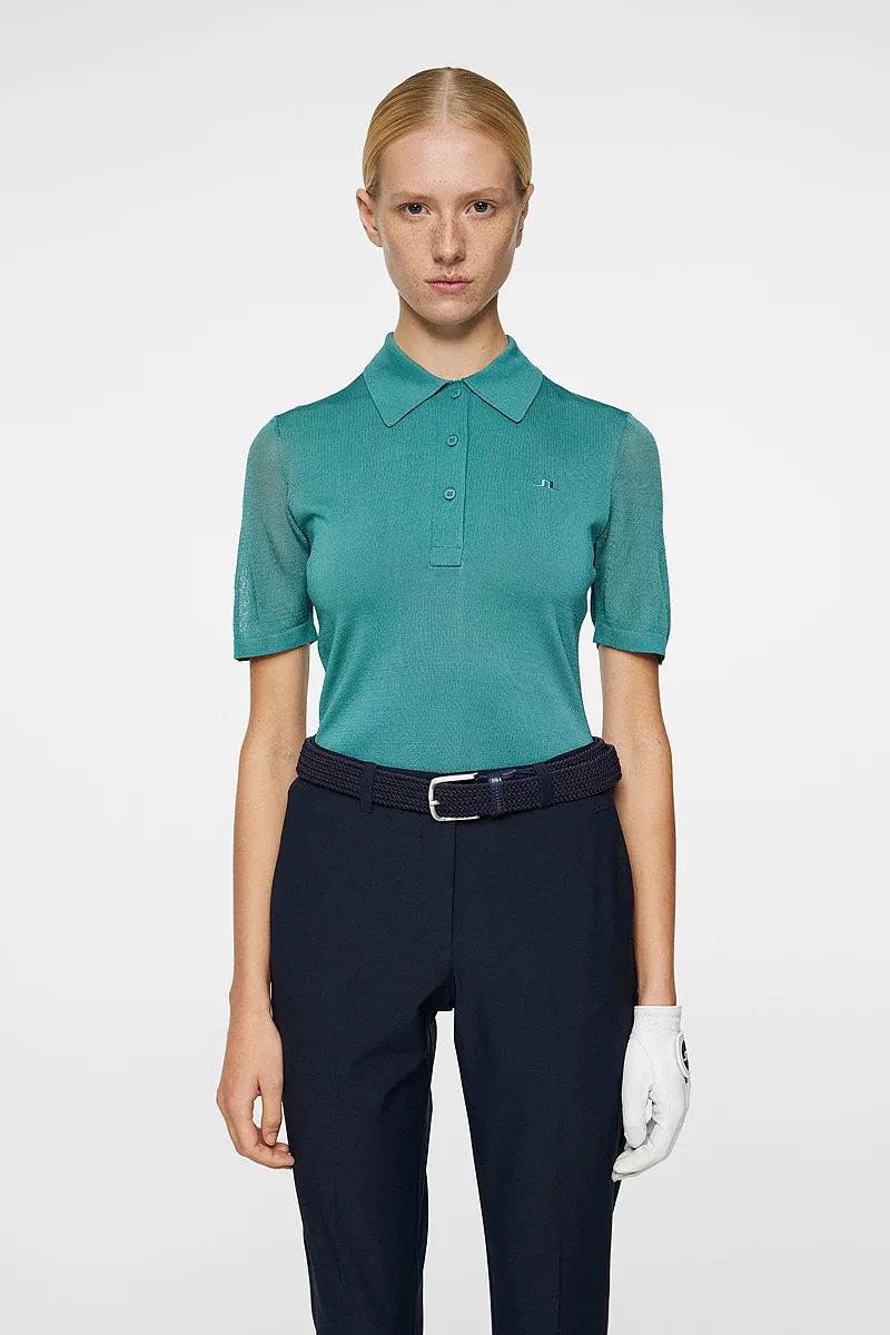 Ladies J Lindeberg x Glenmuir Sheer Sleeves Polo Shirt Sale Ladies J Lindeberg x Glenmuir Sheer Sleeves Polo Shirt Sale