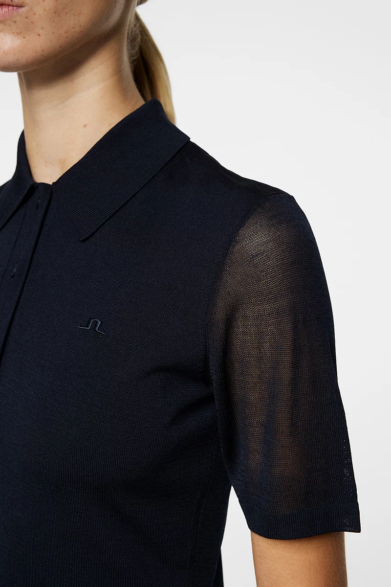 Ladies J Lindeberg x Glenmuir Sheer Sleeves Polo Shirt Sale Ladies J Lindeberg x Glenmuir Sheer Sleeves Polo Shirt Sale