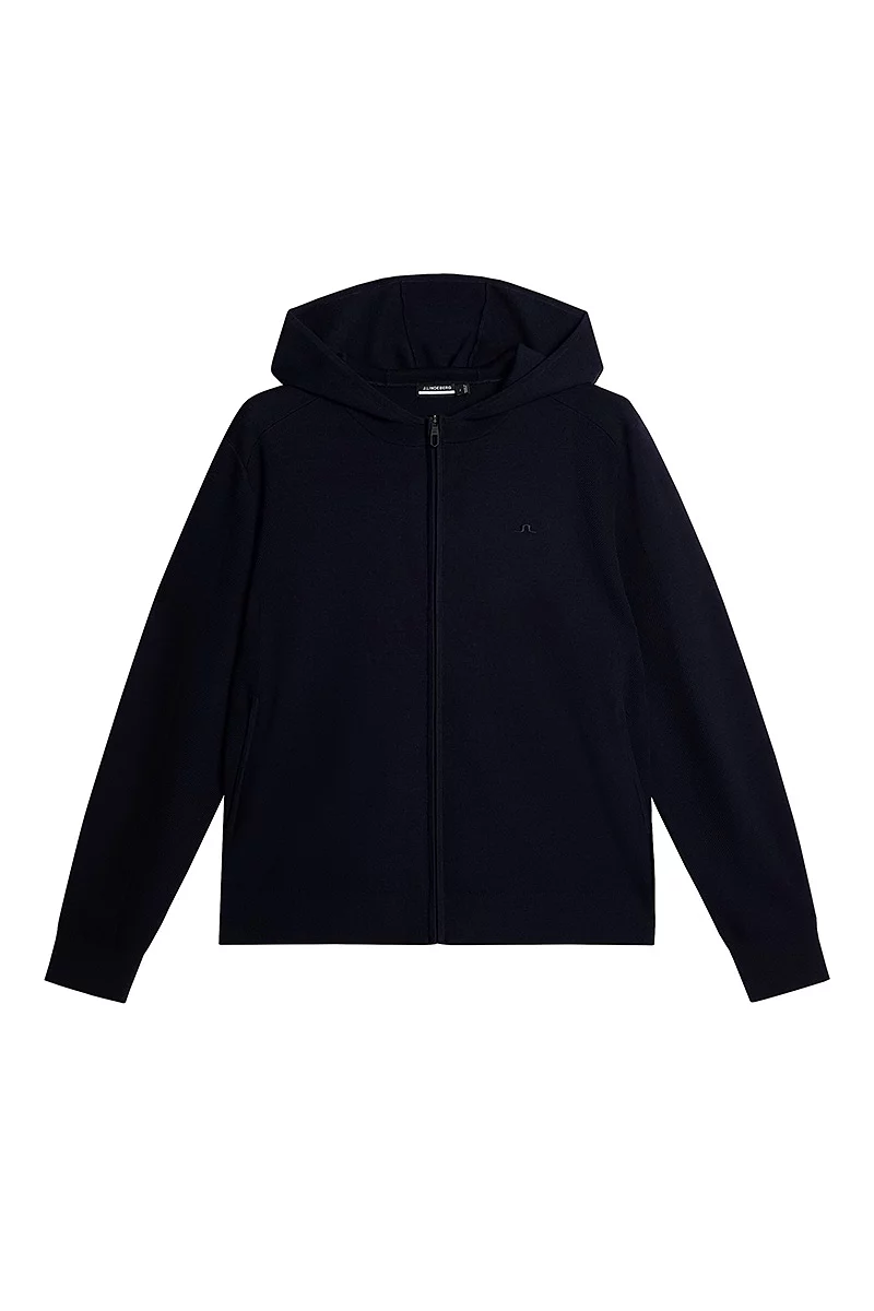 CAMERON - Full Zip Hooded Knitted Top