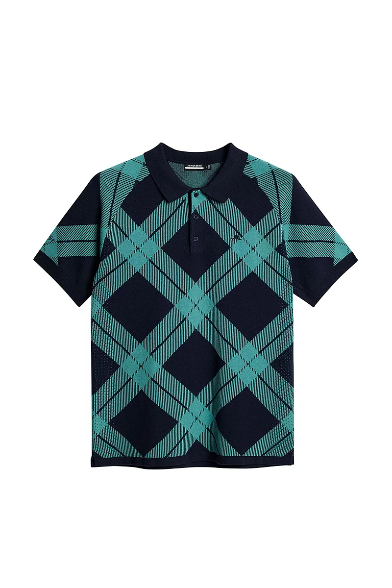 J Lindeberg x Glenmuir Mesh Knitted Polo Shirt Sale