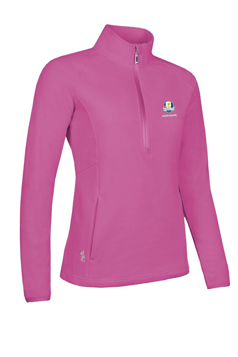 Official Ryder Cup 2027 Ladies Quarter Zip Fleece Performance Midweight Golf Midlayer