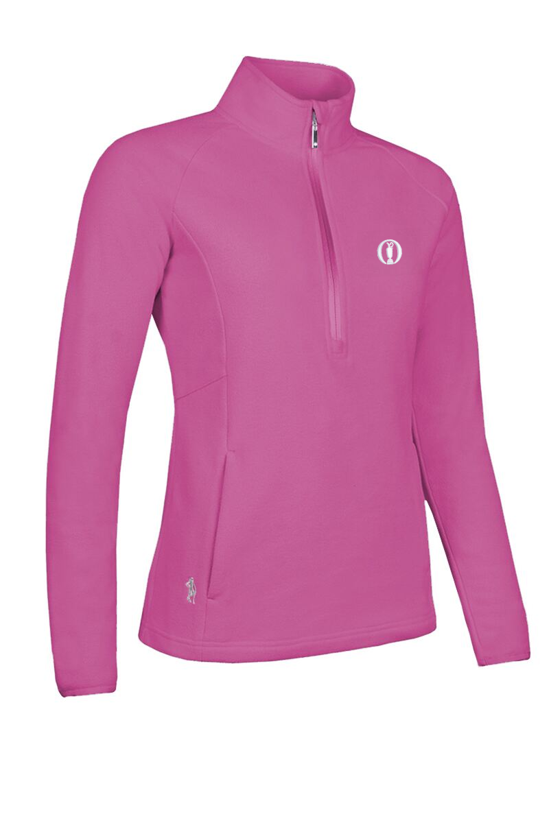 The Open Ladies Quarter Zip Fleece Performance Midweight Golf Midlayer