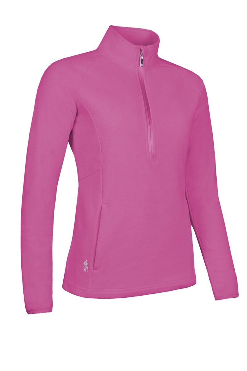 Ladies Quarter Zip Fleece Performance Midweight Golf Midlayer