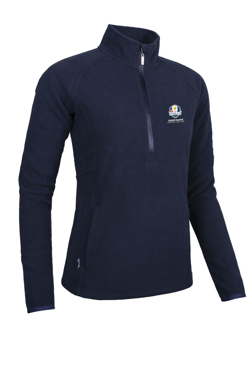 Official Ryder Cup 2027 Ladies Quarter Zip Fleece Performance Midweight Golf Midlayer