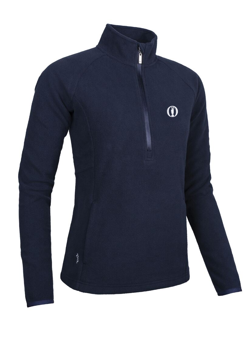 The Open Ladies Quarter Zip Fleece Performance Midweight Golf Midlayer