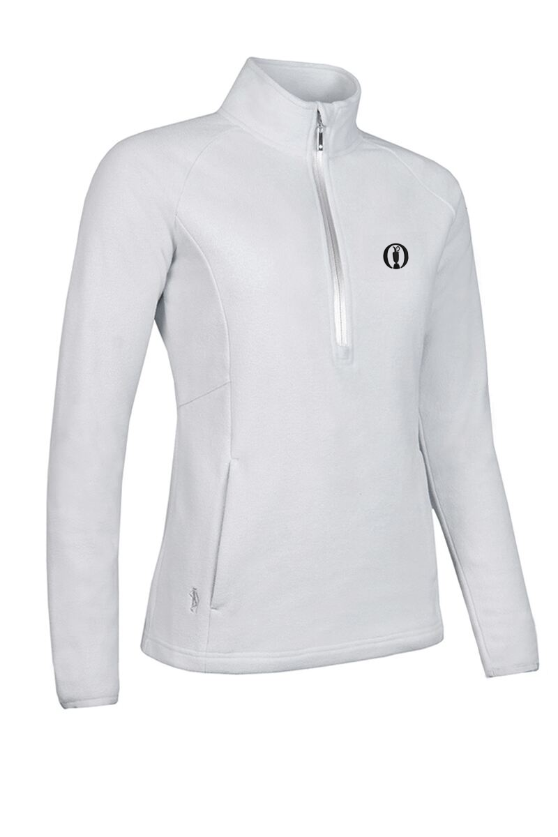 The Open Ladies Quarter Zip Fleece Performance Midweight Golf Midlayer
