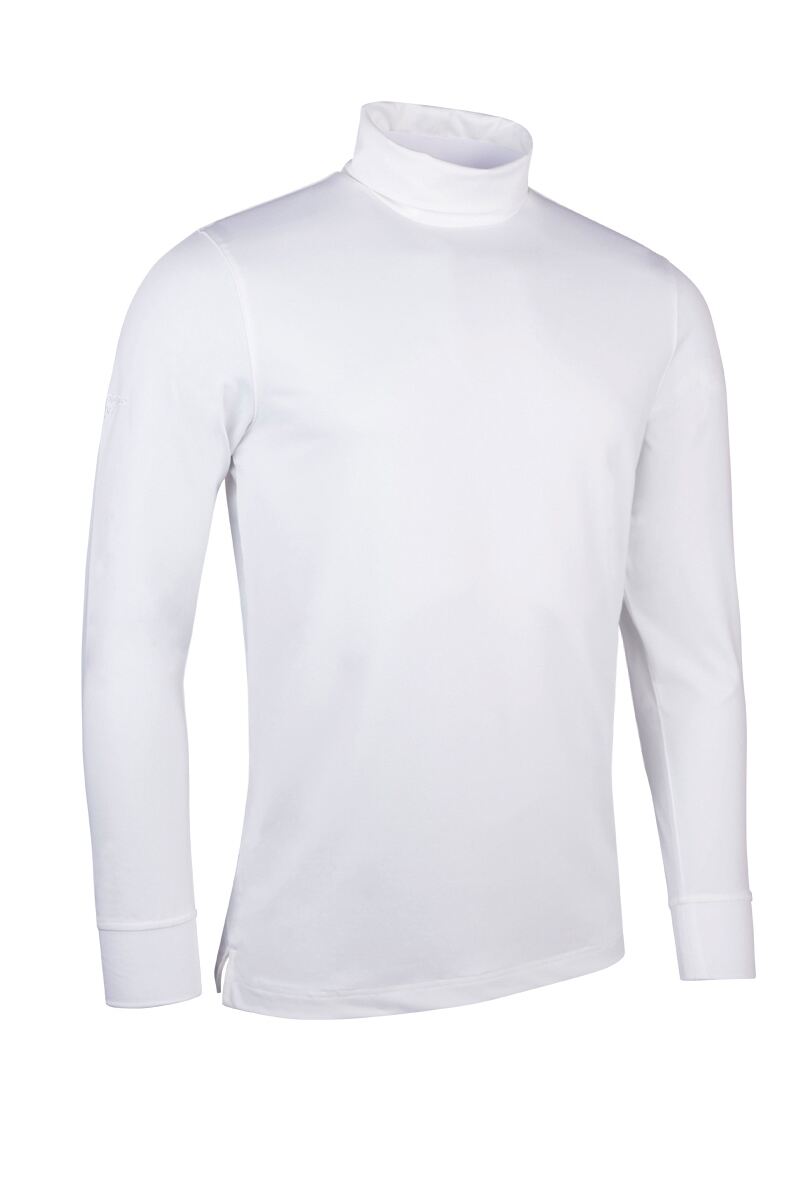 Mens Long Sleeve Cotton Roll Neck Golf Shirt