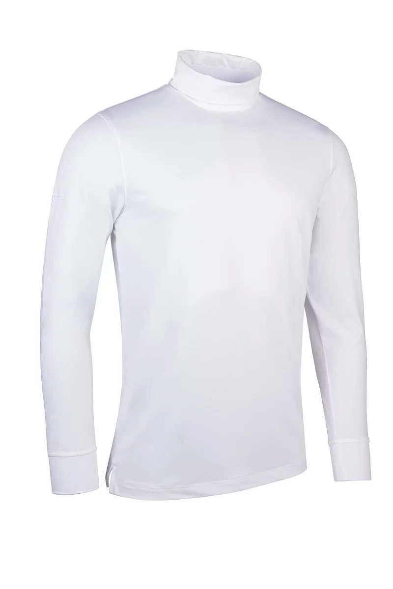 Official Ryder Cup 2027 Mens Long Sleeve Cotton Roll Neck Golf Shirt White XXL