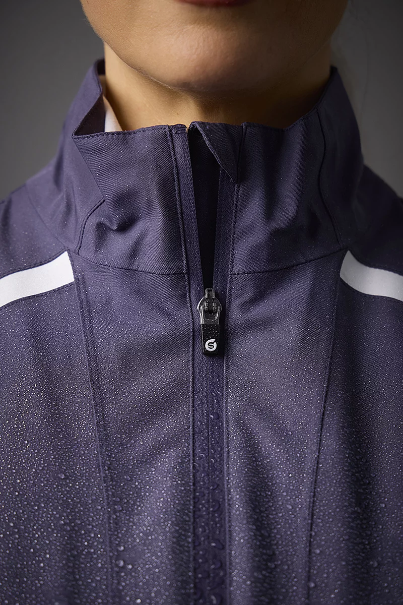 Ladies Zip Front Panelled Waterproof Golf Jacket