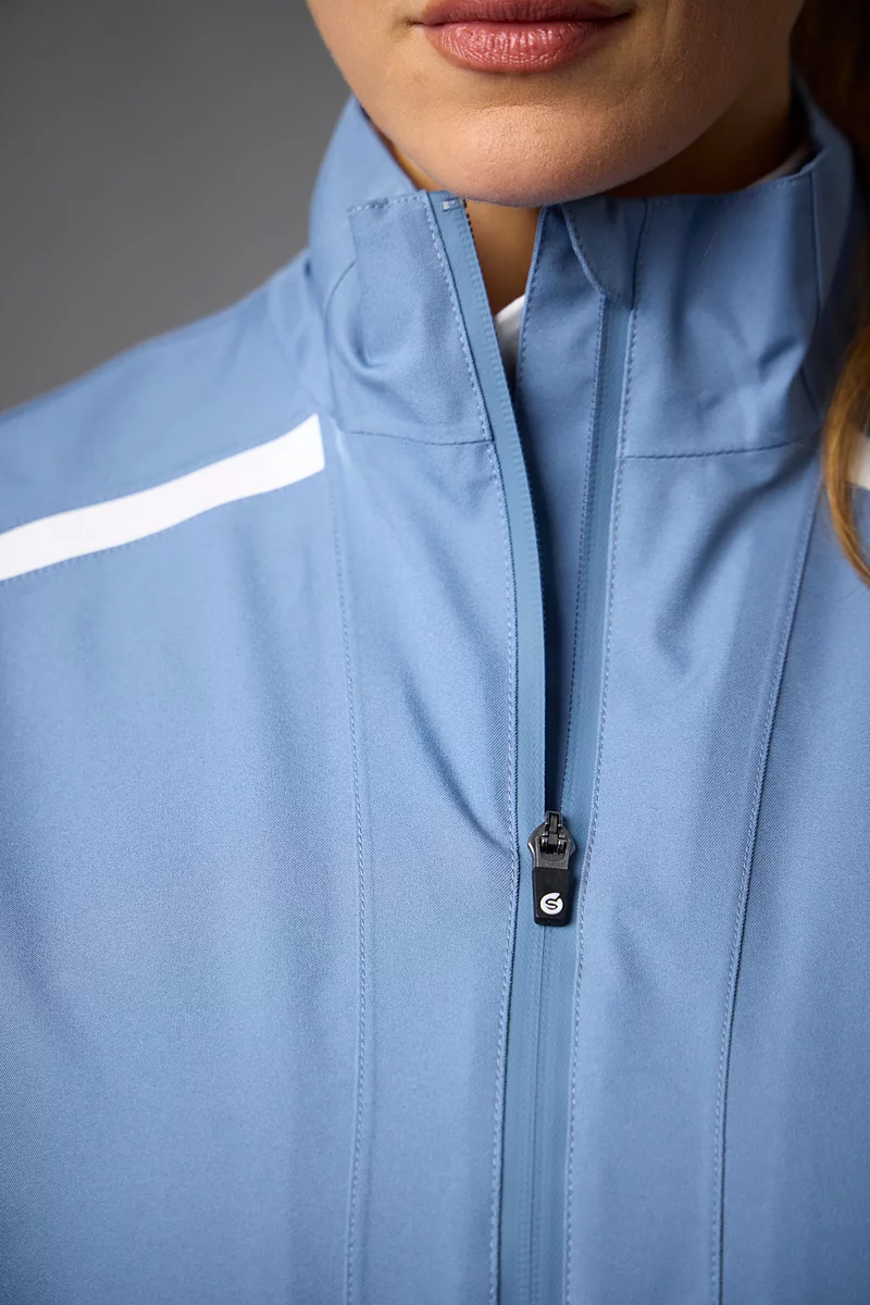 Ladies Zip Front Panelled Waterproof Golf Jacket