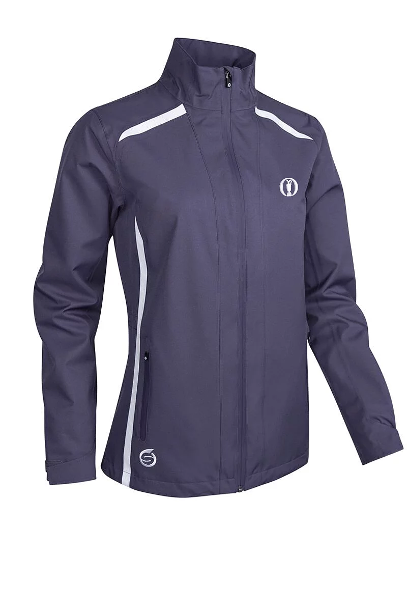 Open Zip Front Panelled Waterproof Golf Jacket