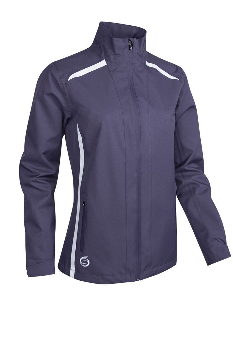 Ladies Zip Front Panelled Waterproof Golf Jacket