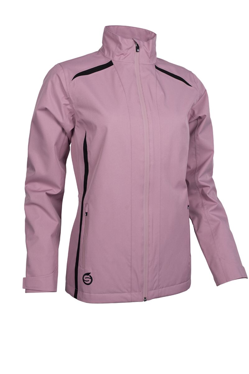 Ladies Zip Front Panelled Waterproof Golf Jacket