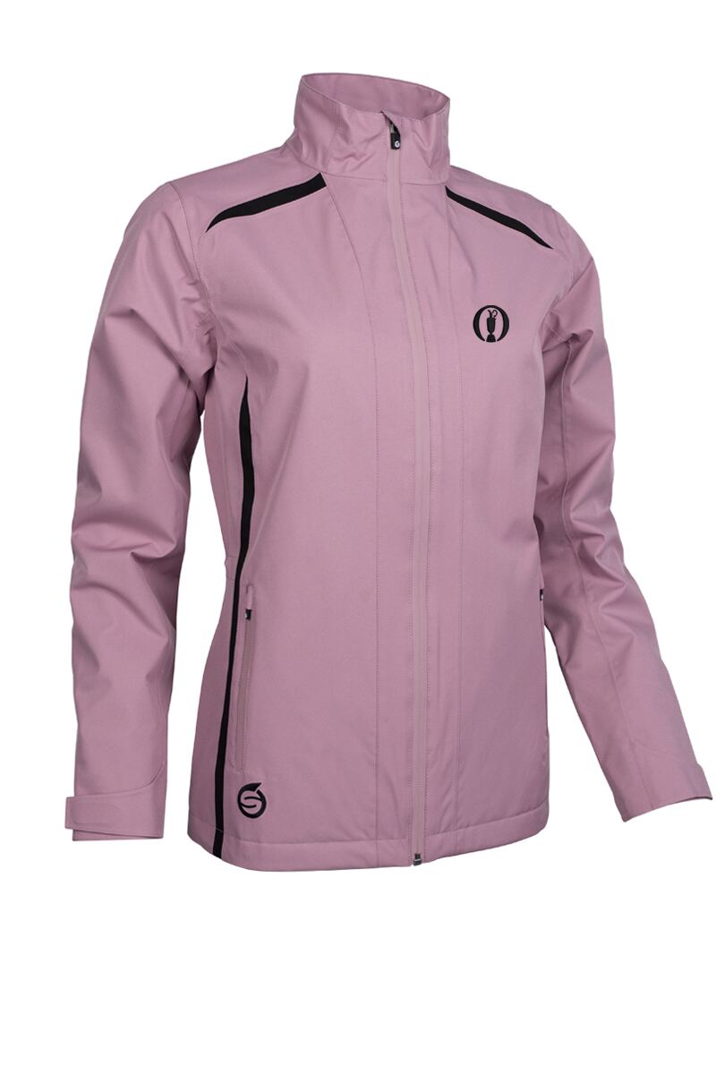 The Open Ladies Zip Front Panelled Waterproof Golf Jacket