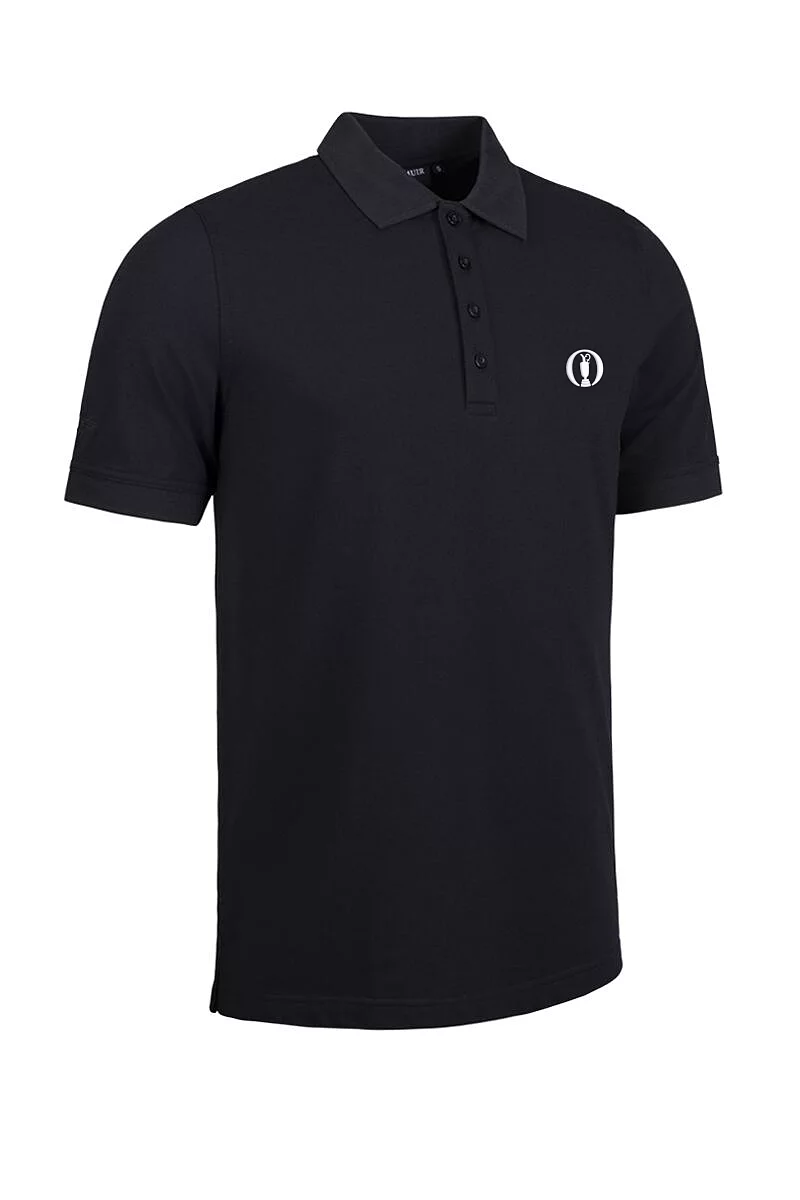 Official Ryder Cup 2027 Mens Cotton Pique Golf Polo Shirt Black L