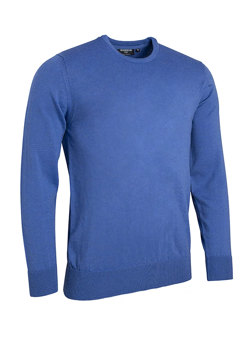 Official Ryder Cup 2027 Lightweight Mens Crew Neck Merino Wool Golf Sweater Tahiti Marl XXL