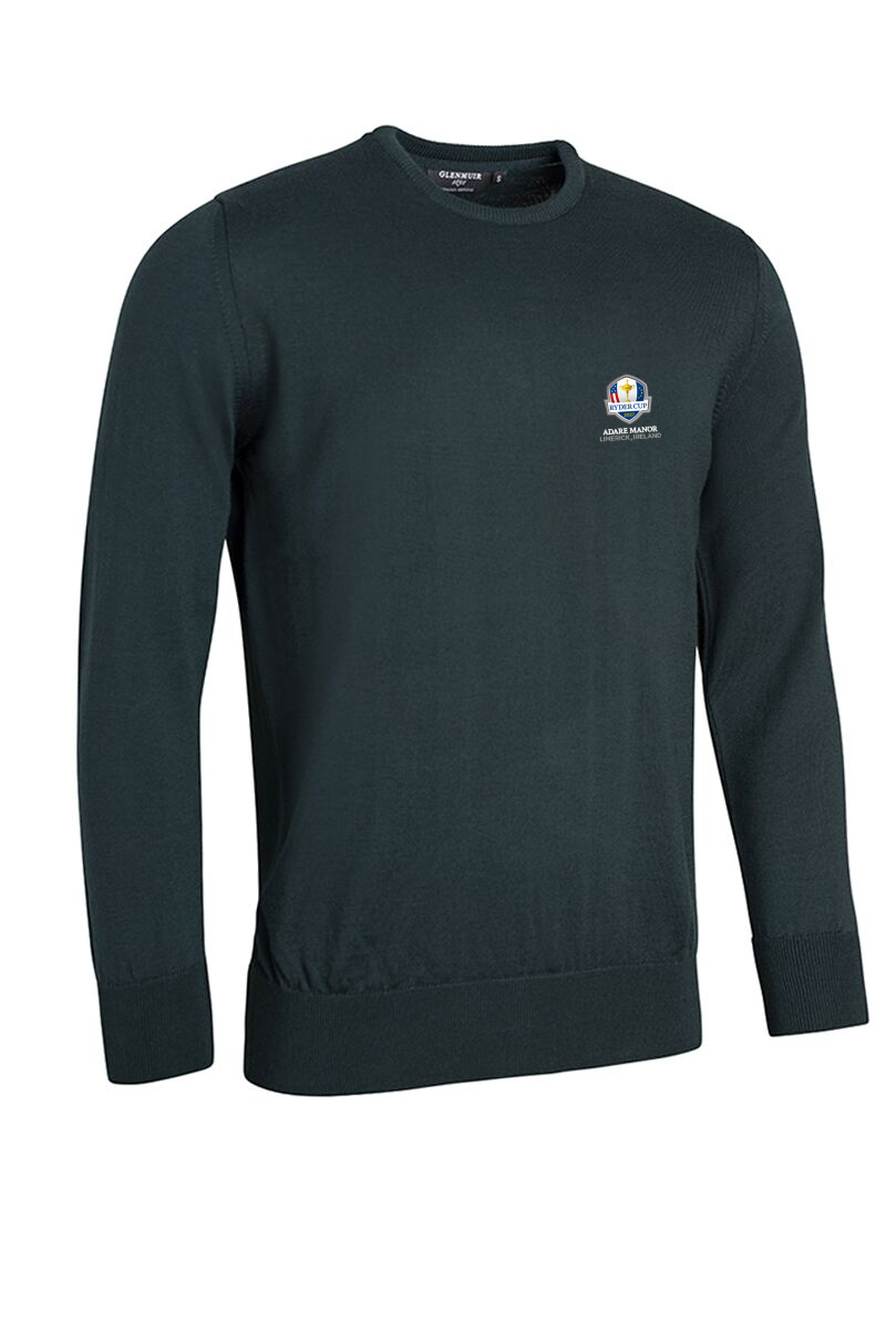 Official Ryder Cup 2027 Lightweight Mens Crew Neck Merino Wool Golf Sweater