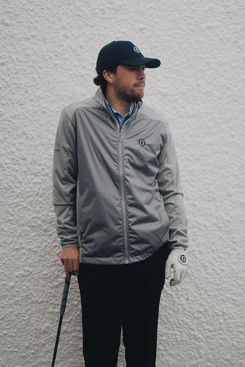 The Open Mens Full Zip Lightweight Stretch Water Repellent Golf Jacket