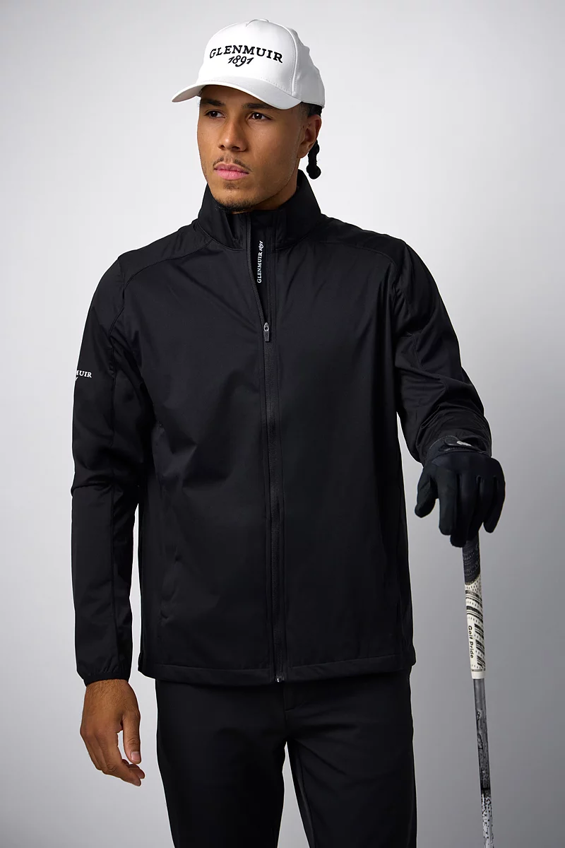 Mens Full Zip Lightweight Stretch Water Repellent Golf Jacket