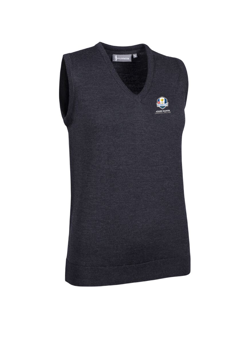 Official Ryder Cup 2027 Ladies V Neck Merino Wool Lightweight Golf Slipover