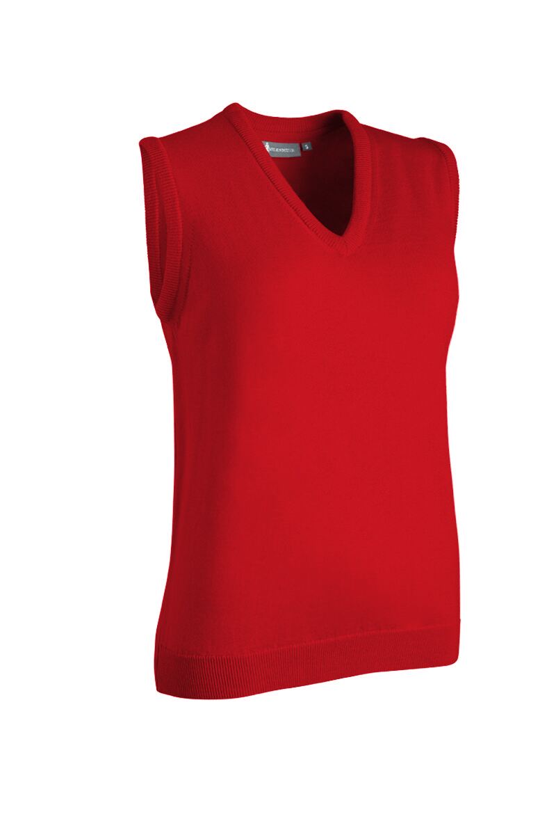 Ladies V Neck Merino Wool Lightweight Golf Slipover