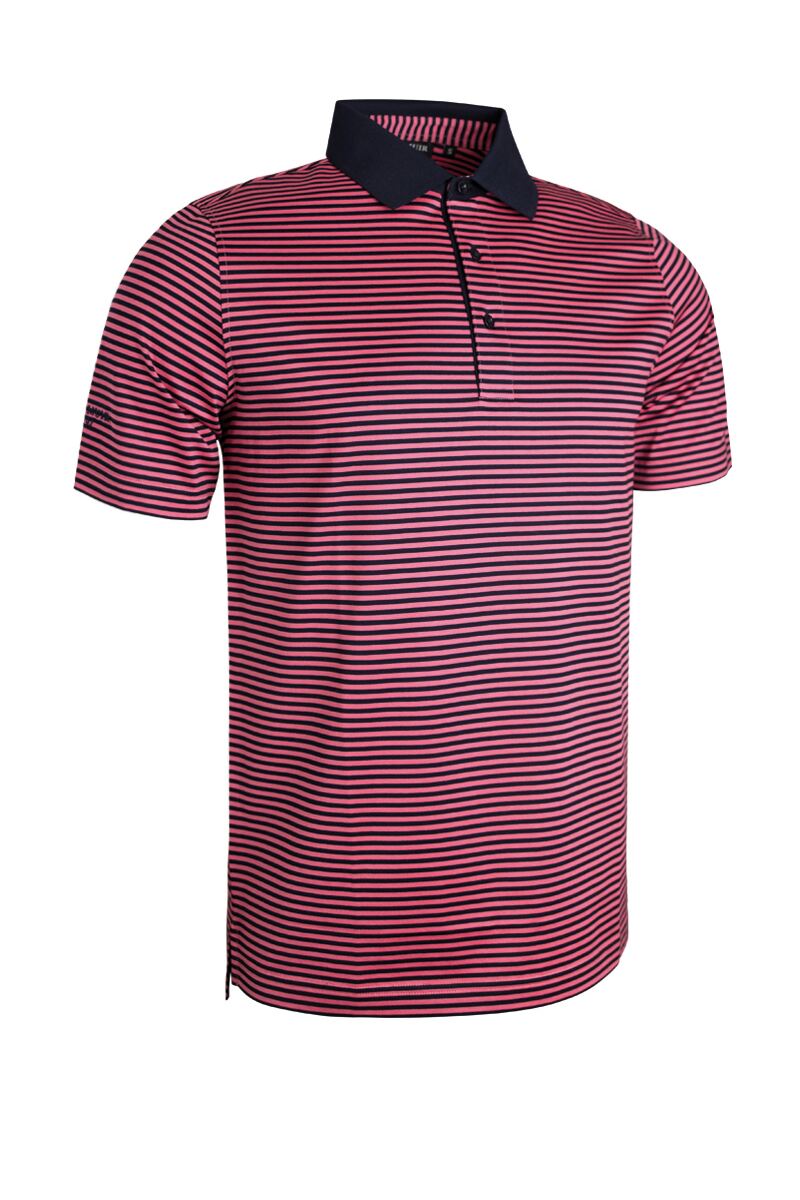 Mens Letham Mercerised Striped Golf Shirt Sale