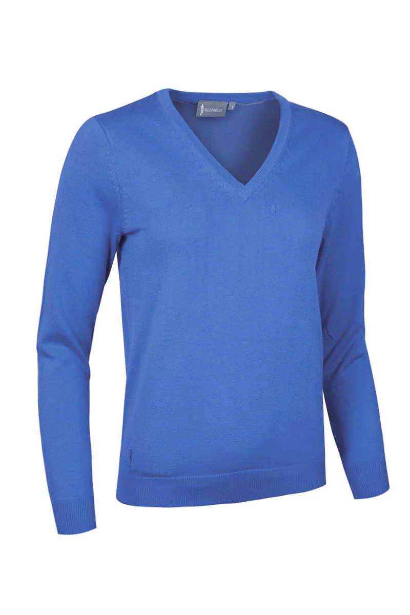 Official Ryder Cup 2027 Ladies V Neck Cotton Lightweight Golf Sweater Tahiti XL