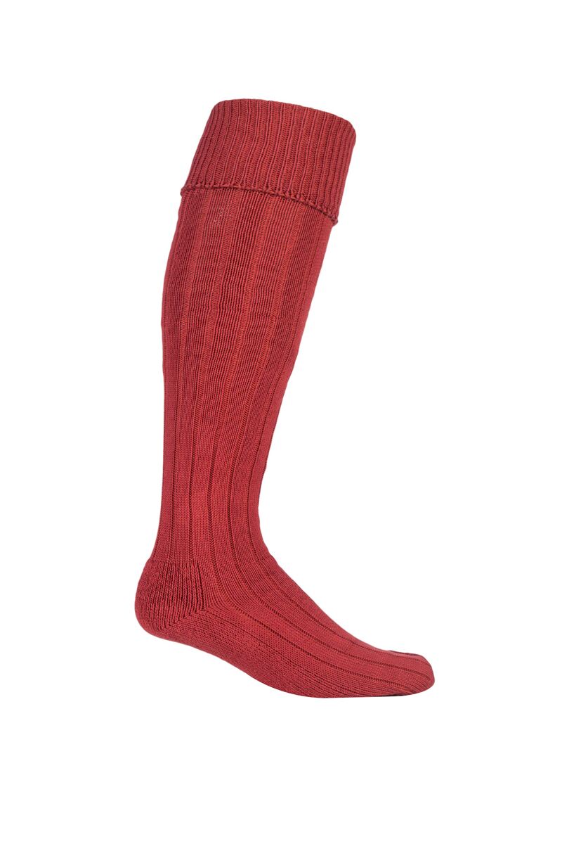 Mens Knee High Cushioned Cotton Golf Socks Terracotta 7-11