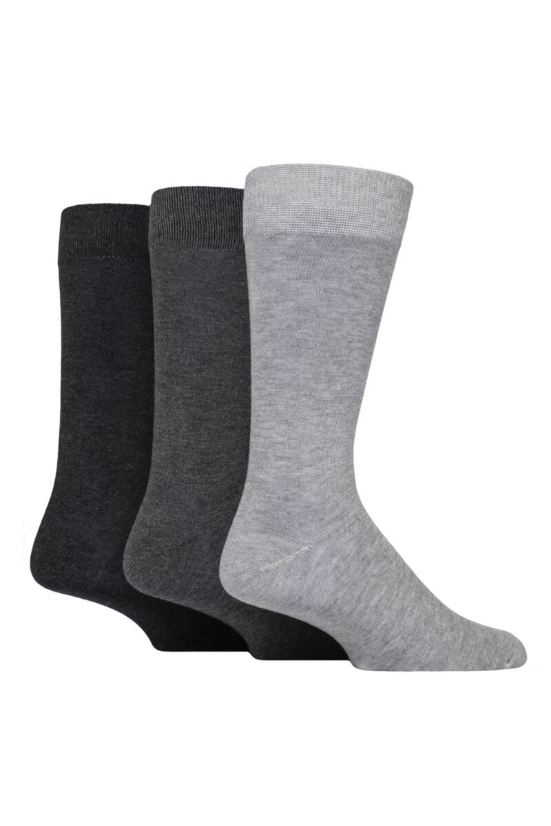 Mens 3 Pair Bamboo Plain Socks