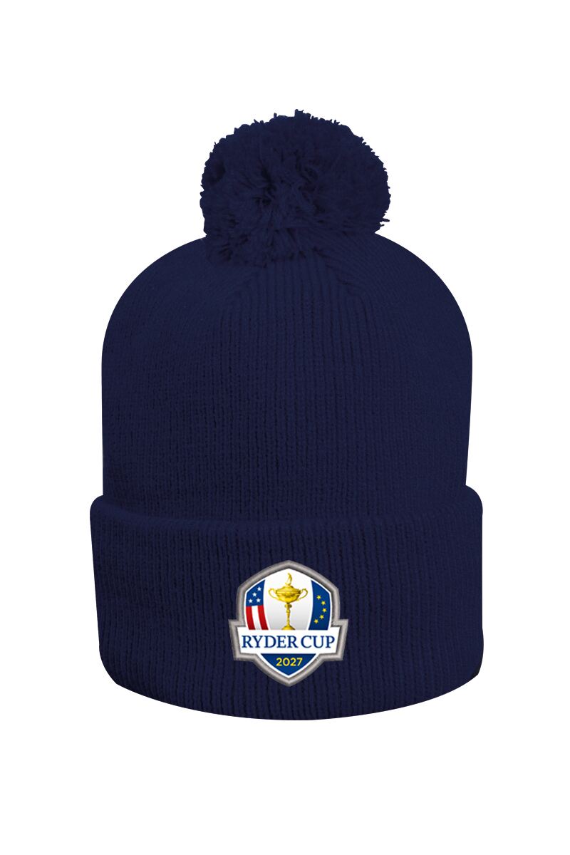 Official Ryder Cup 2027 Unisex Thermal Lined Turn Up Rib Merino Golf Bobble Hat Official Ryder Cup 2027 Unisex Thermal Lined Turn Up Rib Merino Golf Bobble Hat