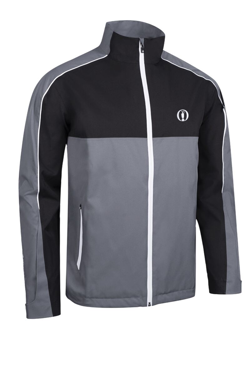 The Open Mens Chest and Sleeve Panel Waterproof Golf Jacket The Open Mens Chest and Sleeve Panel Waterproof Golf Jacket