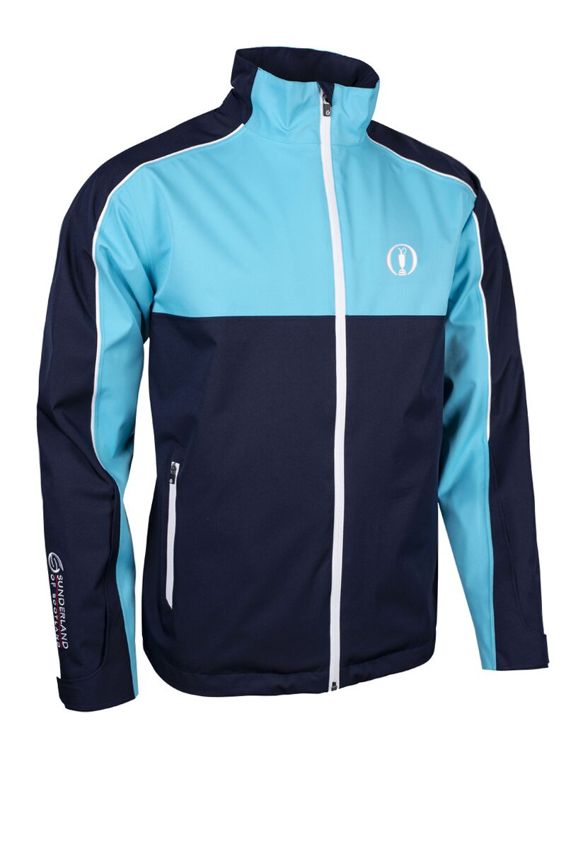 The Open Mens Chest and Sleeve Panel Waterproof Golf Jacket