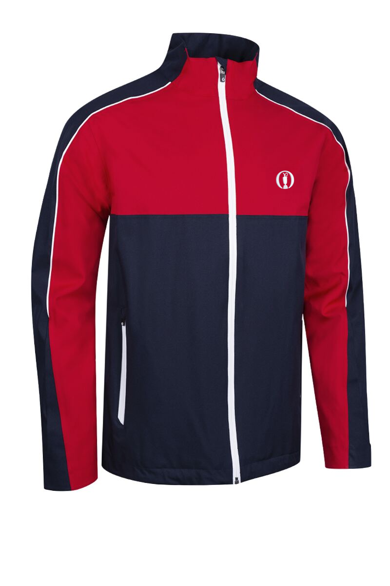 The Open Mens Chest and Sleeve Panel Waterproof Golf Jacket