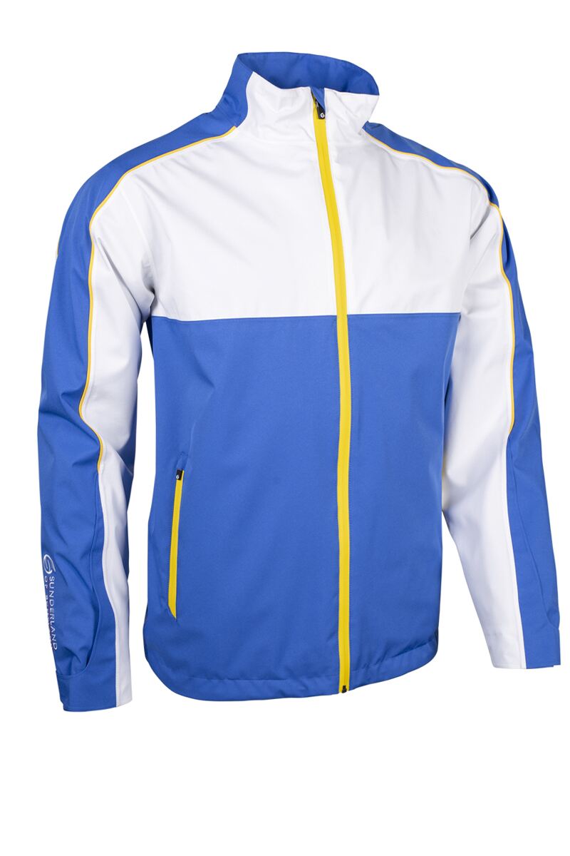 Mens Chest and Sleeve Panel Waterproof Golf Jacket Mens Chest and Sleeve Panel Waterproof Golf Jacket