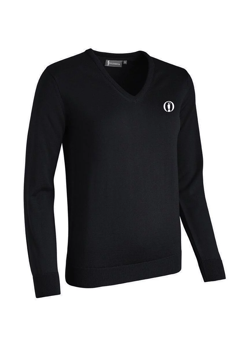 Official Ryder Cup 2027 Ladies V Neck Merino Wool Lightweight Golf Sweater Black XXL