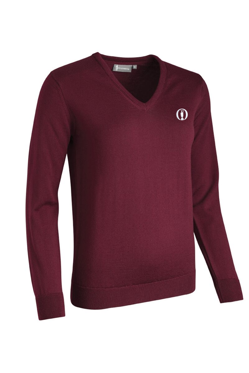 The Open Ladies V Neck Merino Wool Lightweight Golf Sweater