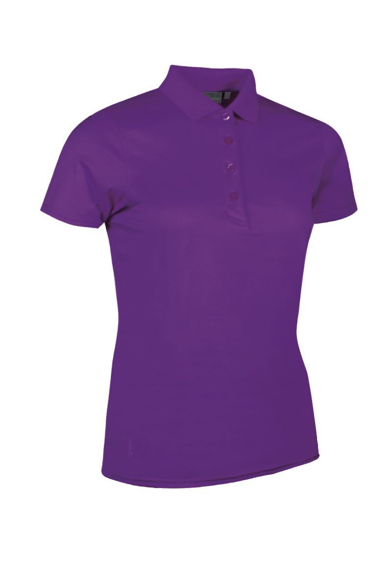 Ladies Mercerised Cotton Golf Polo Shirt Sale Royal Purple S