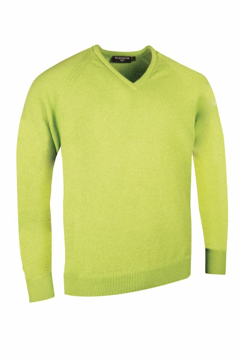 Mens V Lambswool Blend Leven Golf Jumper - Sale