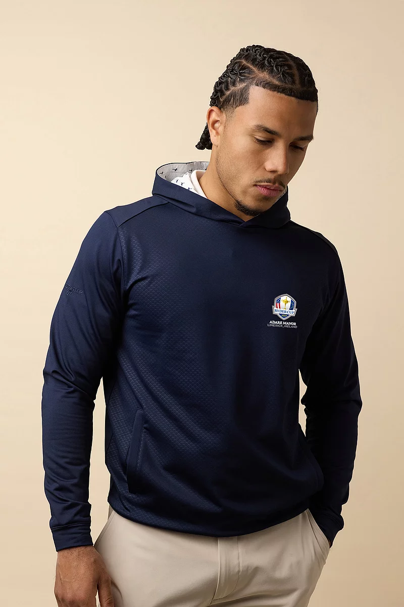 Official Ryder Cup 2027 Mens Hooded Performance Ryder Cup Lined Midweight Golf Midlayer