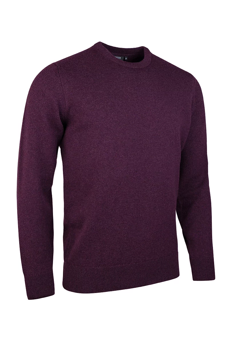 The Open Mens Crew Neck Lambswool Midweight Golf Sweater Blackgrape XXL